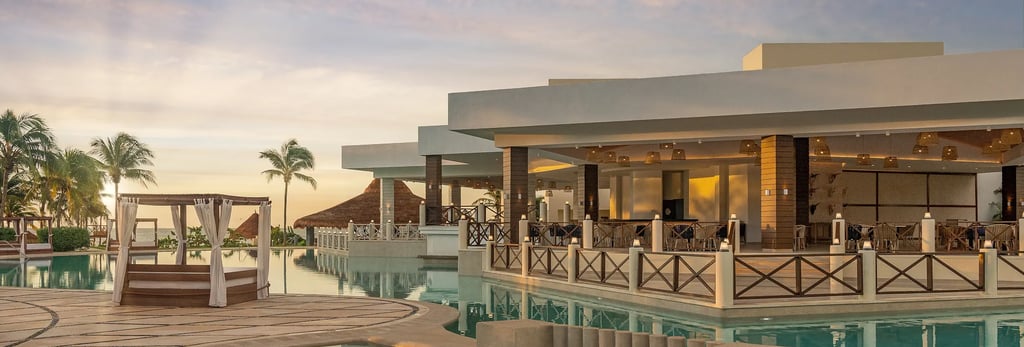 a pool with a gazebo