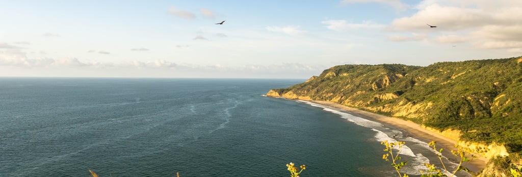 Perfect view of a beach break in a sunny day