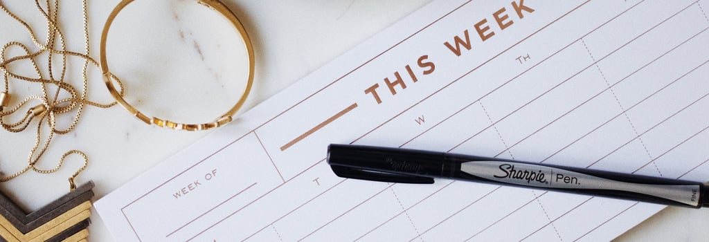 Sharpie Pen on weekly planner