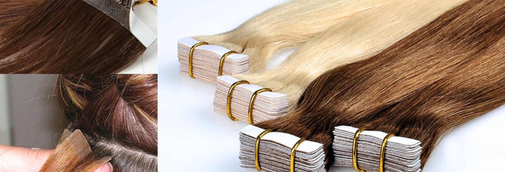 Tape in haar extensions angel Hair