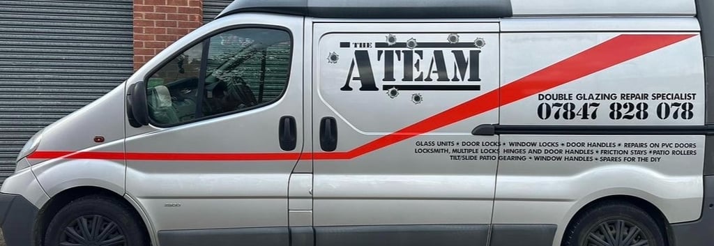 van sign with a retro tv theme
