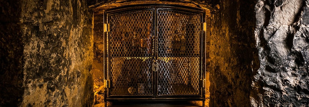 underground whisky vault locked