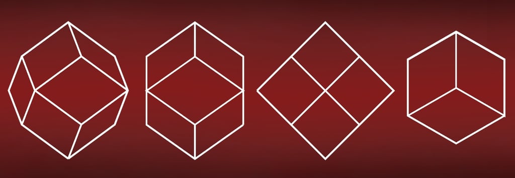 Projections of the rhombic dodecahedron