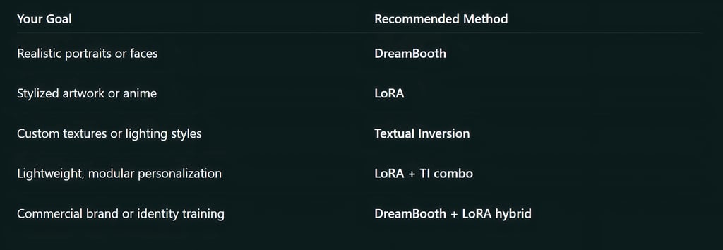 Choosing the Right Method for You