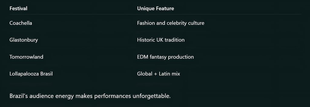 Comparing Lollapalooza Brasil to Other Festivals