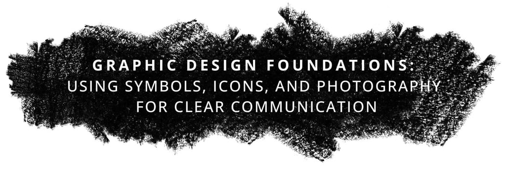 a black and white chalk, written Graphic Design Foundation