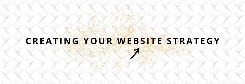 a white background with the words creating your website strategy