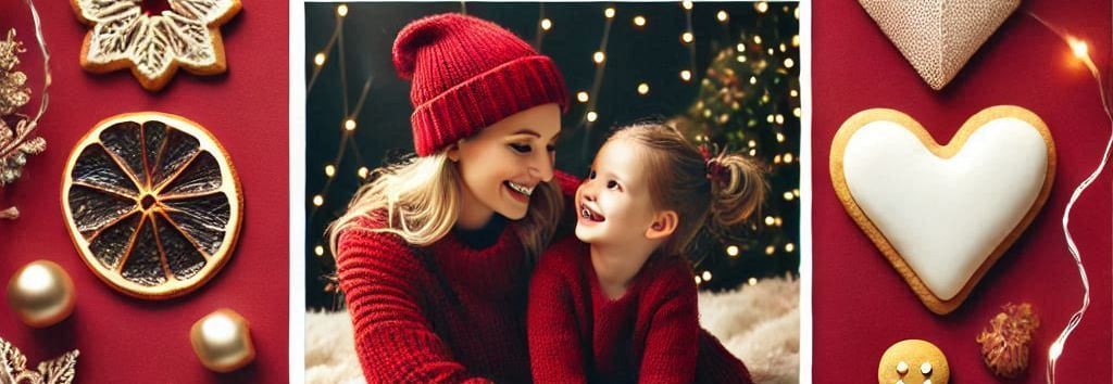 Instagram Holiday Template with a woman and her daughter