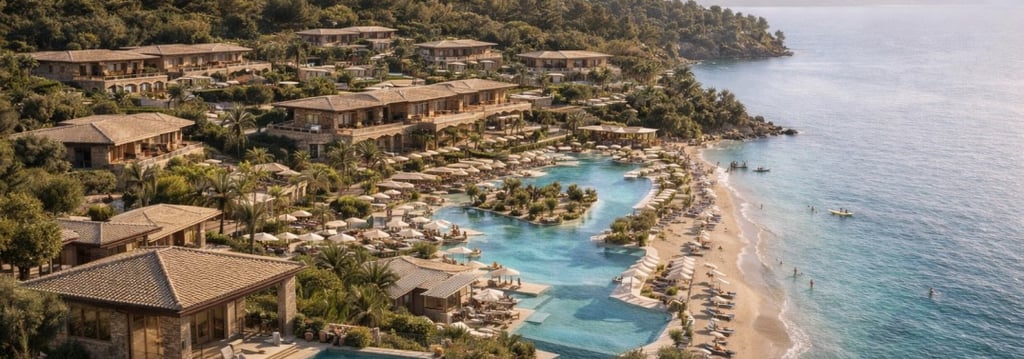 The new Conrad resort with stone villas, infinity pools, and a private coastline in Corfu