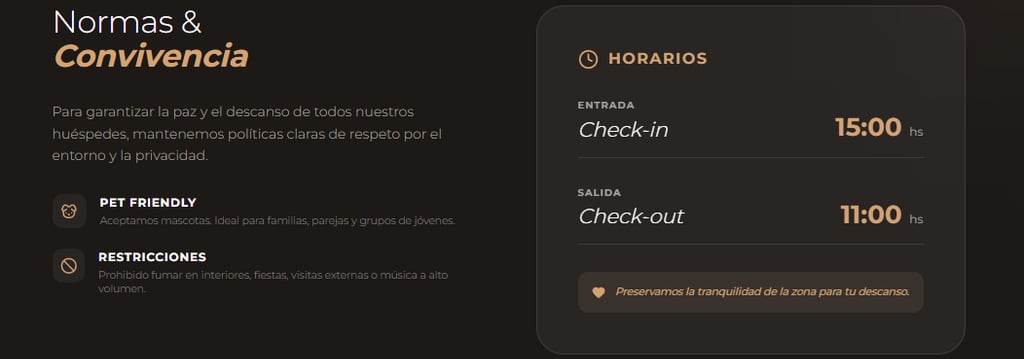 Normas y convivencia / Horarios