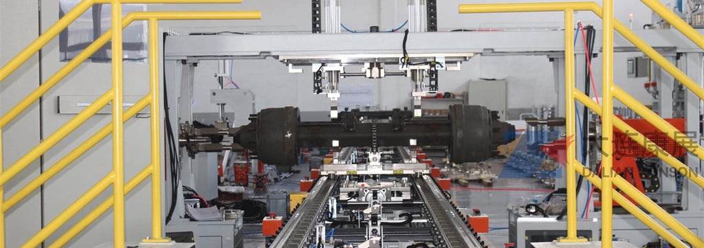 automated trailer axle assembly line - compatible with BPW & FUWA axles