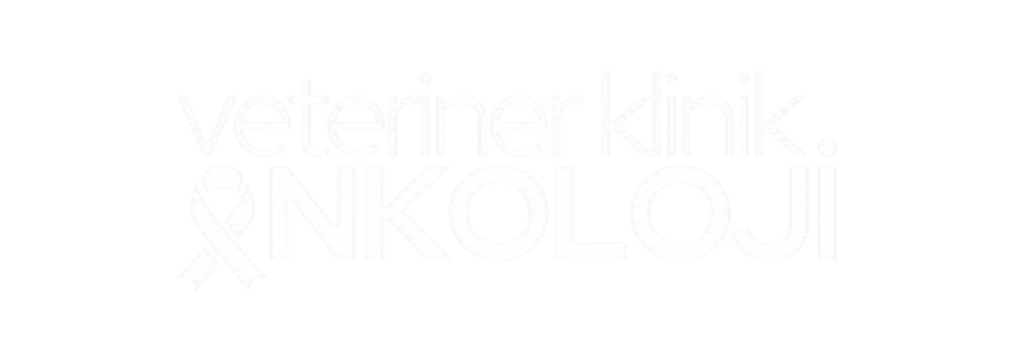 Veteriner klinik onkoloji logo with awareness ribbon symbol for animal cancer care services.