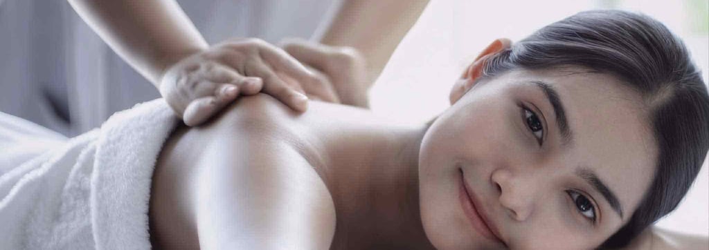 a woman getting a full body polishing treatment