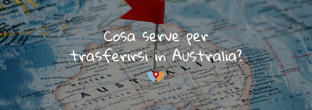 Mappa dell'Australia con titolo: cosa serve per trasferirsi in Australia?