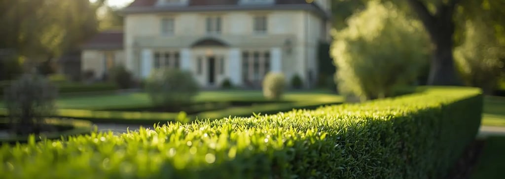 Haie irrégulière, nécessitant un entretien