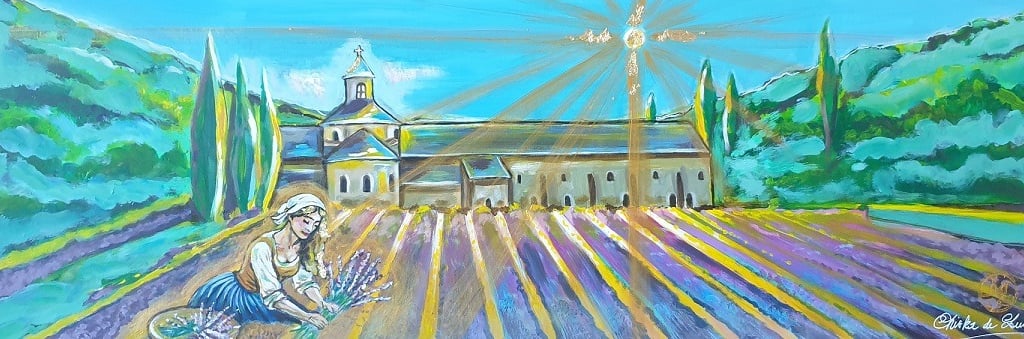 Le tableau inspirée de l'abbaye de Sénanque