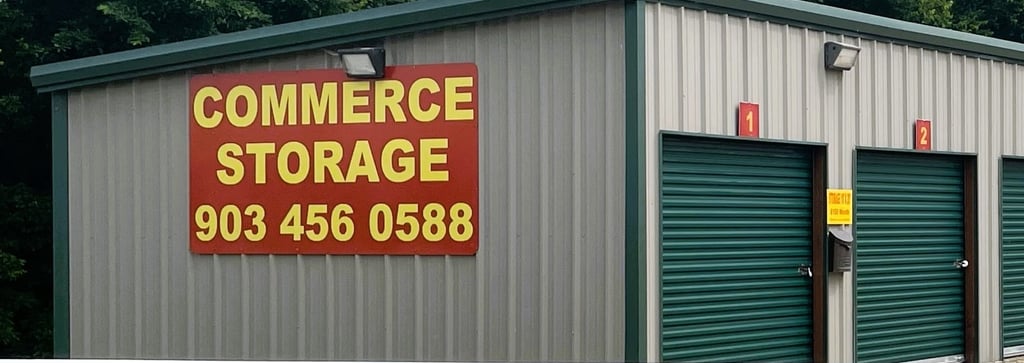 Commerce Storage Sign with Phone Number