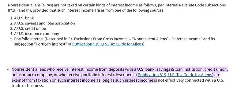利息收入免税