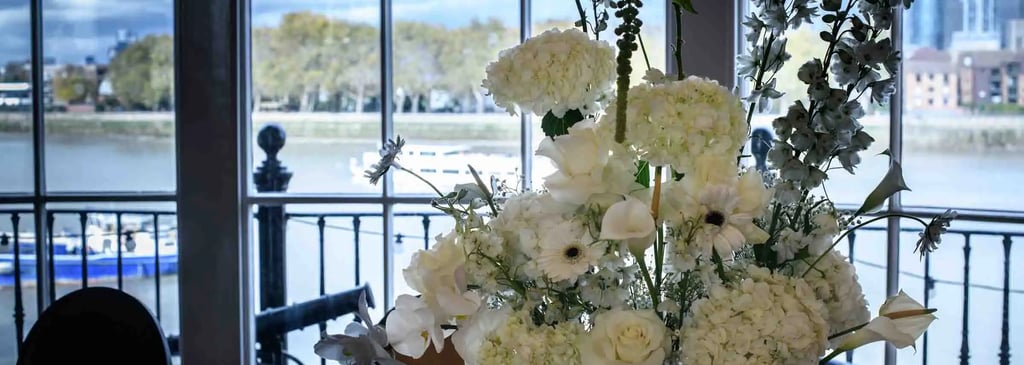 a large flower arrangement on a table
