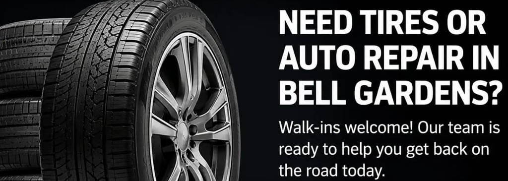 Need tires or auto repair in Bell Gardens? Fast Tire Shop provides new tires, used tires, wheel