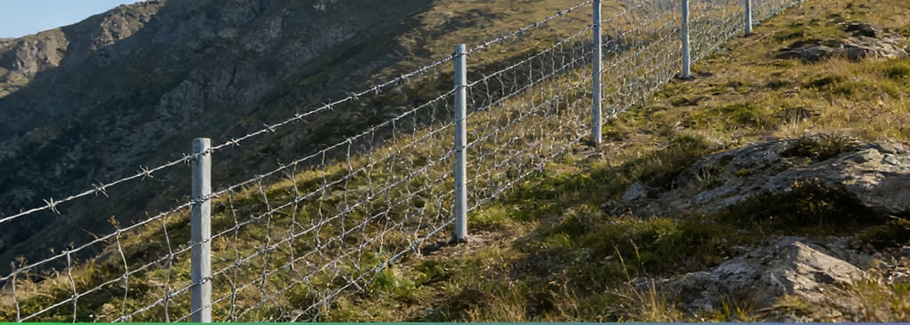 Stock Fence for Mountain Slope Protection: An Ideal Solution for Boundary Isolation & Work Area Dema