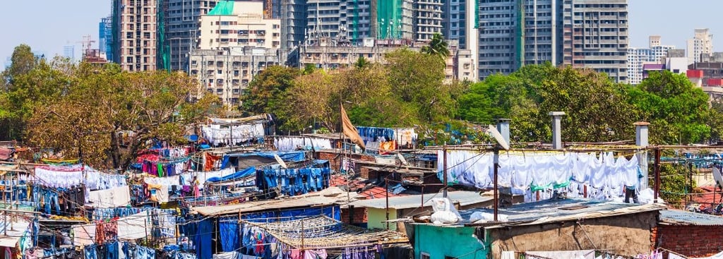 Filas de lavanderia a céu aberto no Dhobi Ghat em Mumbai — o que fazer em Mumbai