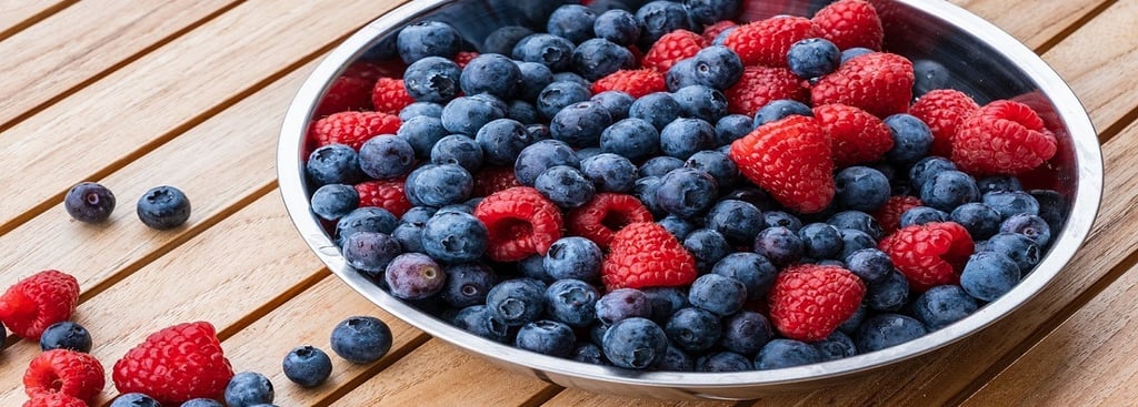 Blueberries and Raspberries