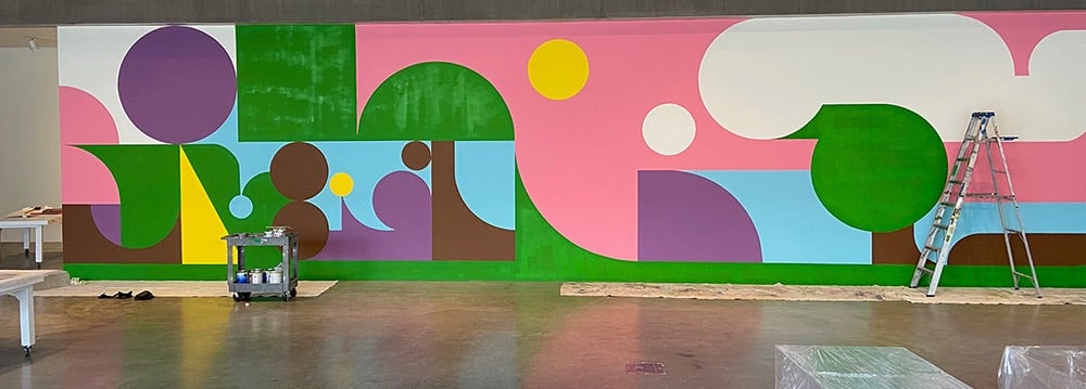 Ad Minoliti, Manifestación pluiversal CAM St. Louis installation mural