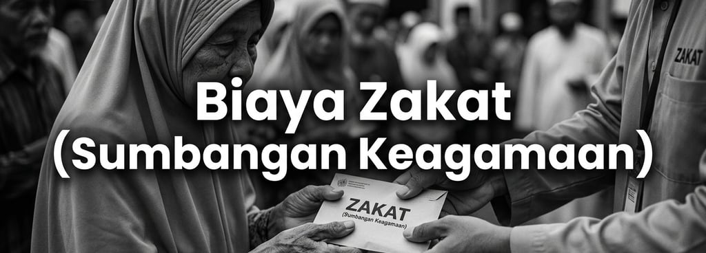 biaya zakat (sumbangan keagamaan)