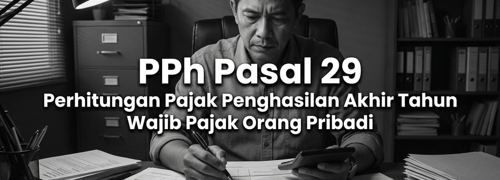 PPh Pasal 29 Perhitungan Pajak Penghasilan Akhir Tahun WP Orang Pribadi