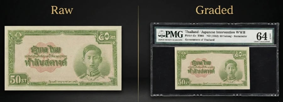 Raw vs Graded Banknote