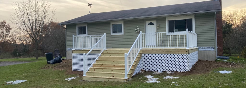 wood deck built in pinckney mi