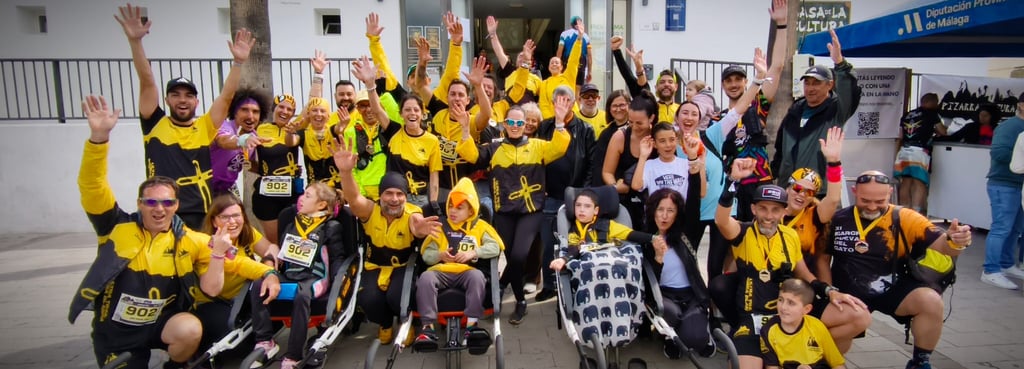 Participante en eventos inclusivos en carrera Trail el Santo