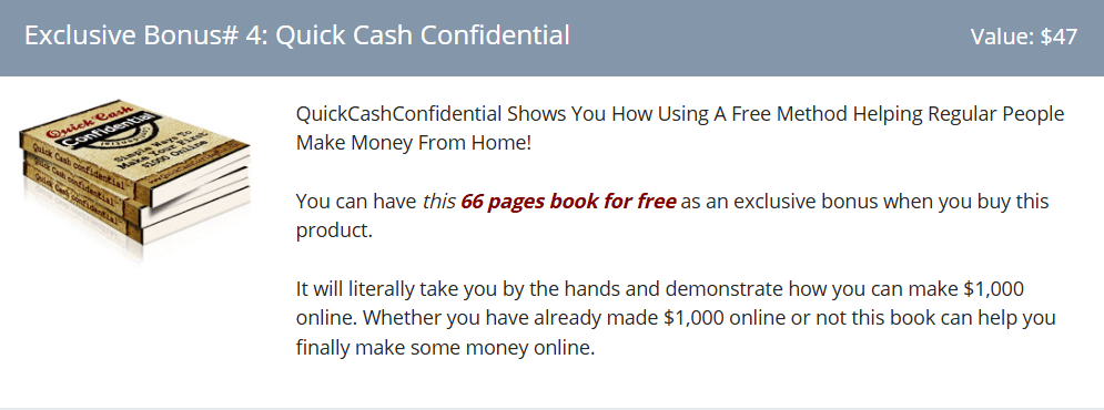 A book cover with the text Quick Cash Confidential
