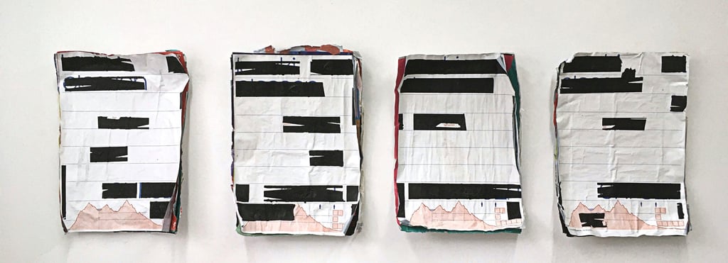 The space between us, 2020 posters, acrylic paint ©Ties Ten Bosch