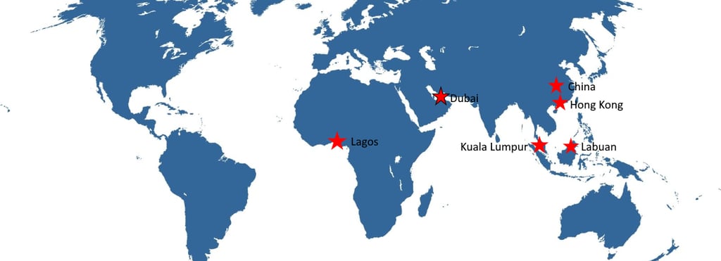 world map showing PEI presence