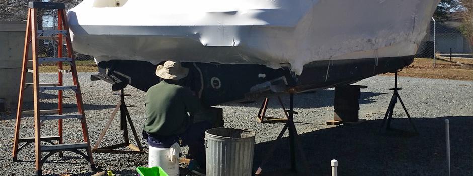 Repairing bow to stearn