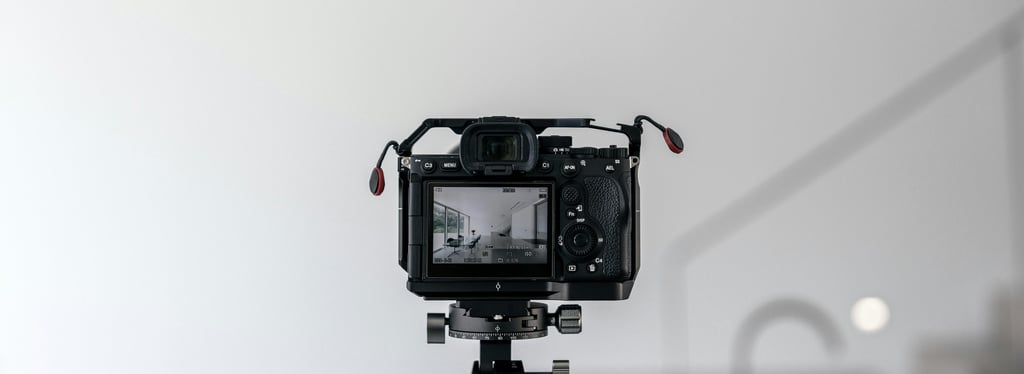 macchina fotografica professionale con inquadratura interno appartamento per affitti brevi