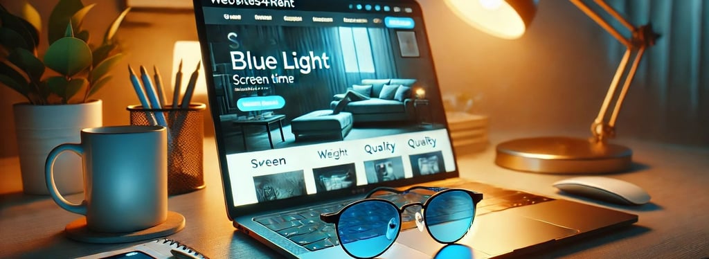 a laptop computer screen with a pair of sunglasses and a cell phone