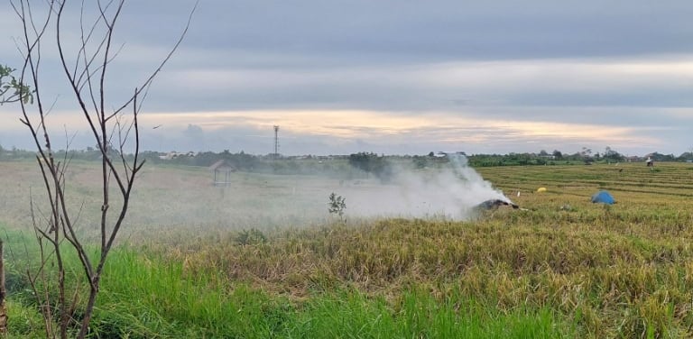 Contaminación Quema de arrozales Bali 2026