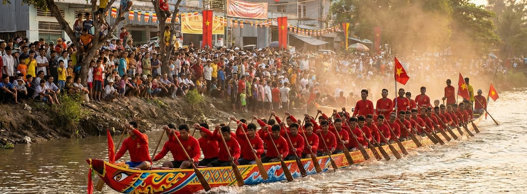 ragDon Boat Racing. Maspero River, Soc Trang.