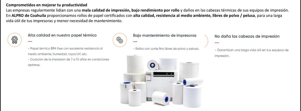 Rollos de etiquetas térmicas directas para impresoras industriales