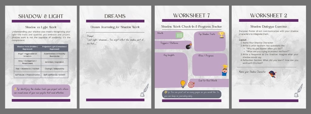 shadow work journal prompts example for deep reflection