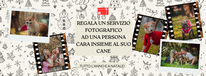 gift card per regalare un servizio fotografico ad una persona cara insieme al suo cane