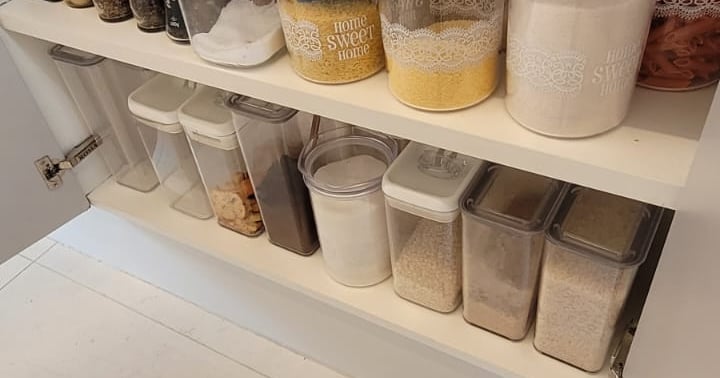 organização de despensa e cozinha