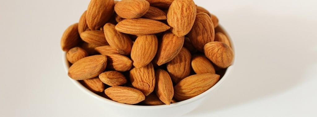 Almonds in a white cup