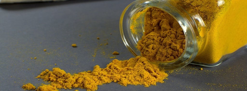 Turmeric in a glass jar