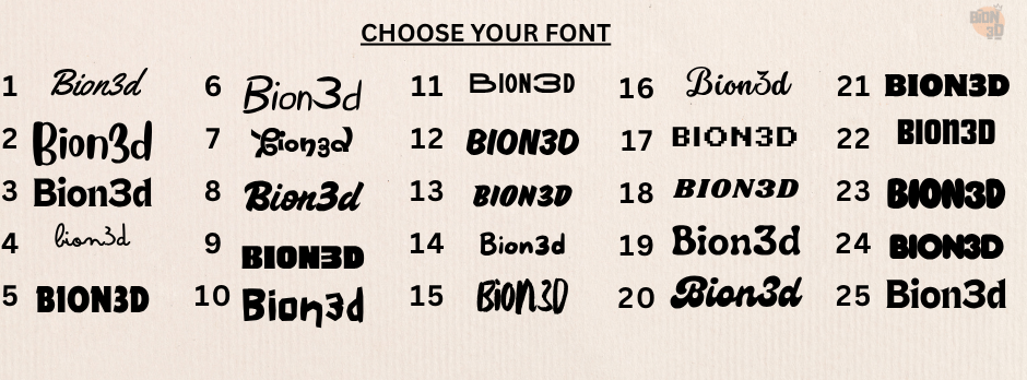 font list