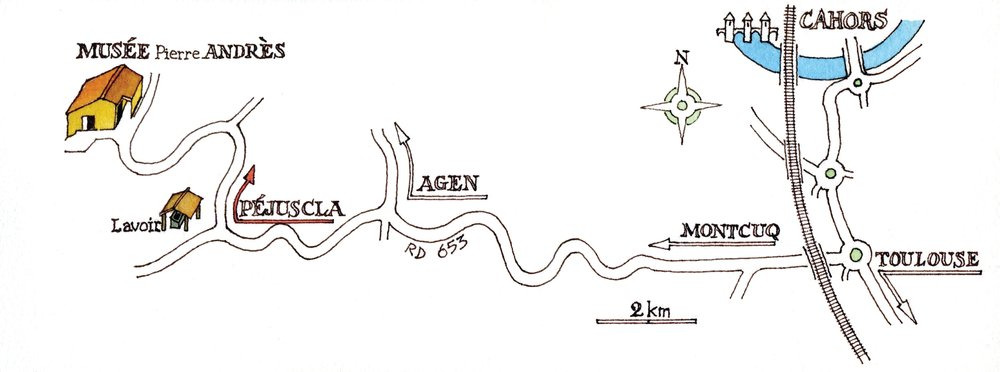Plan d’accès au Musée Pierre Andrès