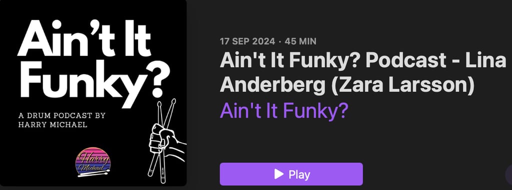 Lina Anderberg featured as guest on music podcast